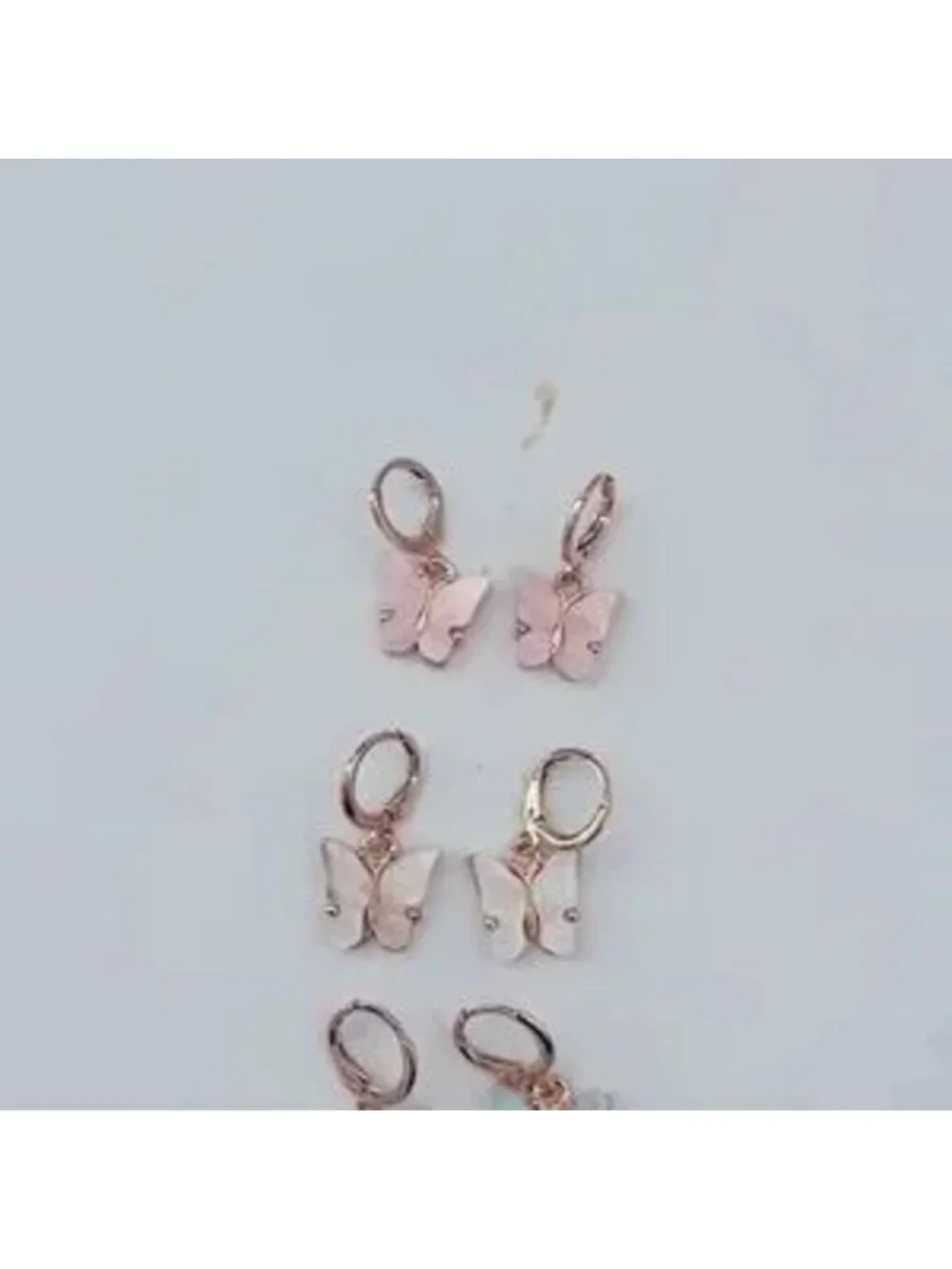ONE Pair Butterfly Charm Earrings